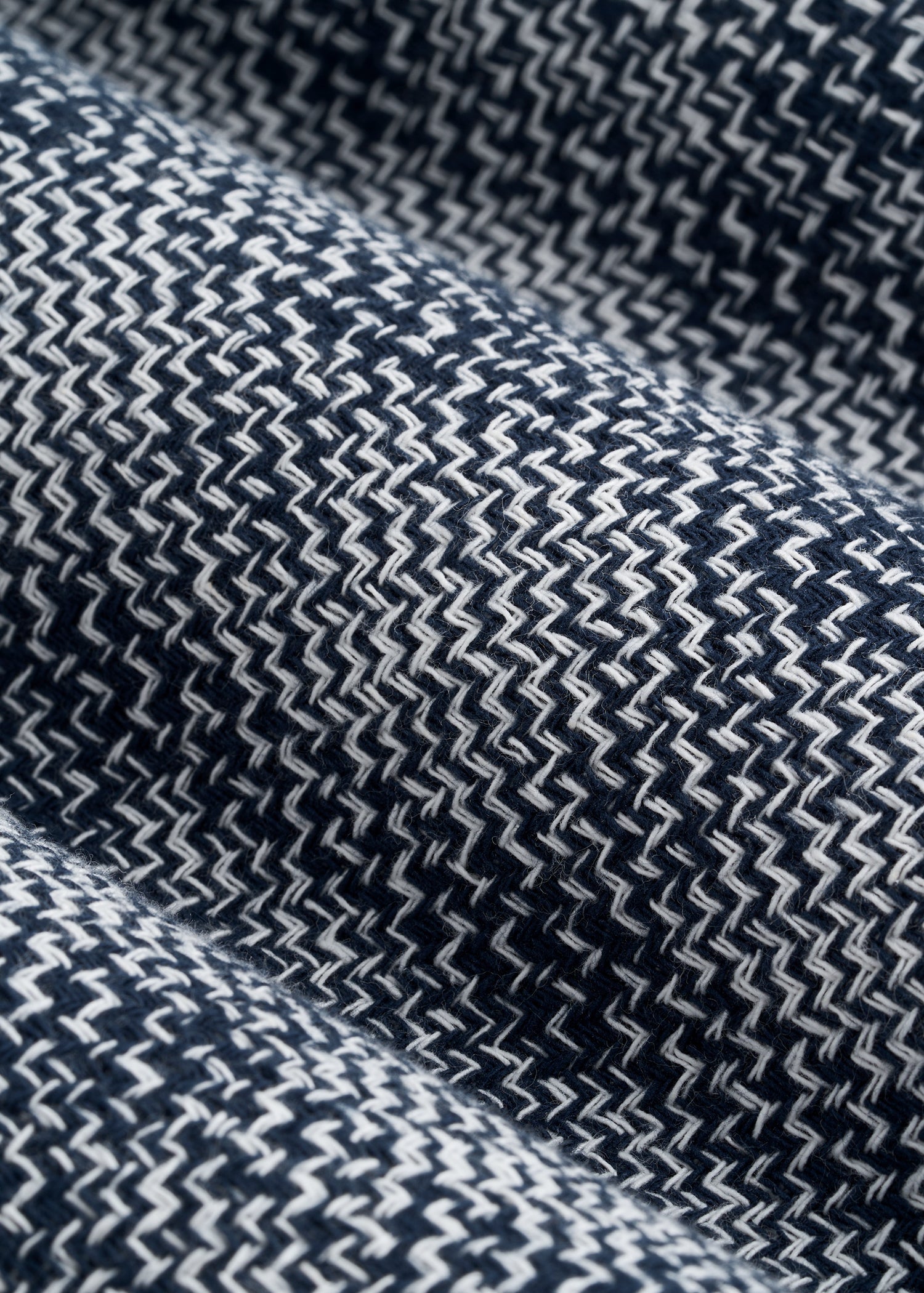 Lightweight Woven Overshirt for Tall Men in Navy Textured Grid