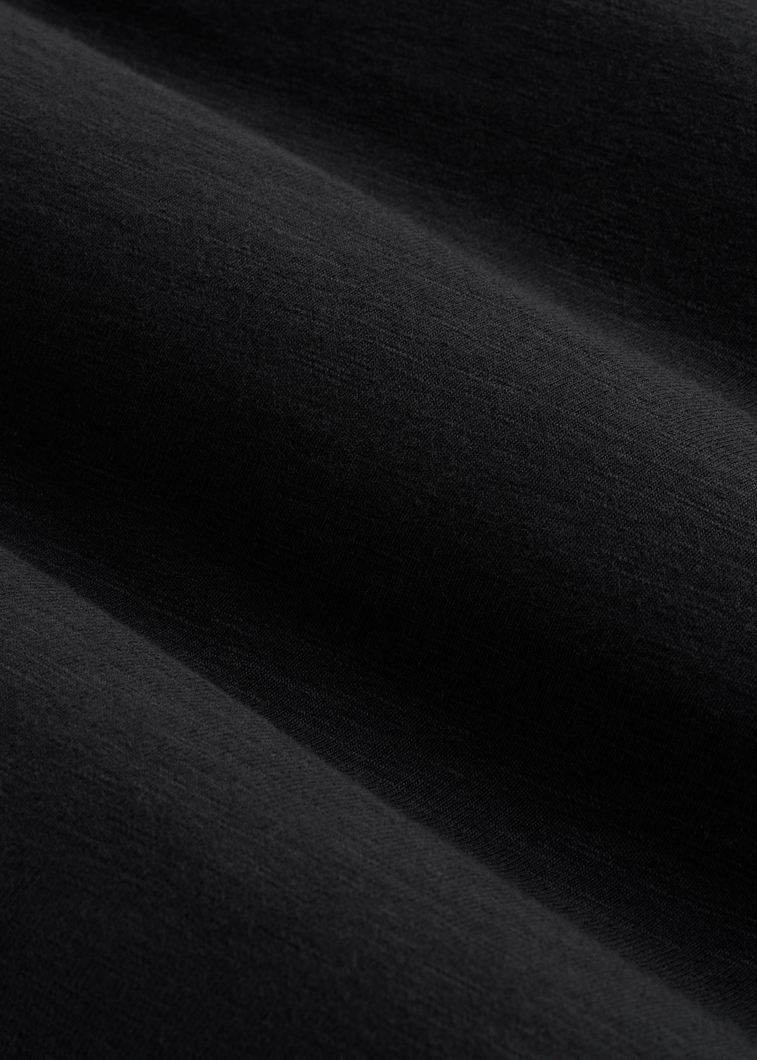 Slub Long Sleeve Scoop Tee for Tall Men in Black