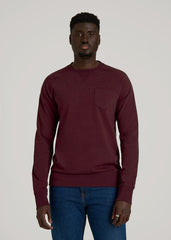 Wearever 2.0 French Terry Crewneck Sweatshirt for Tall Men in Tawny Port