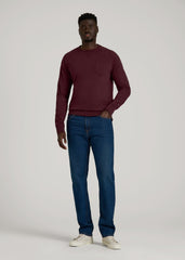 Wearever 2.0 French Terry Crewneck Sweatshirt for Tall Men in Tawny Port