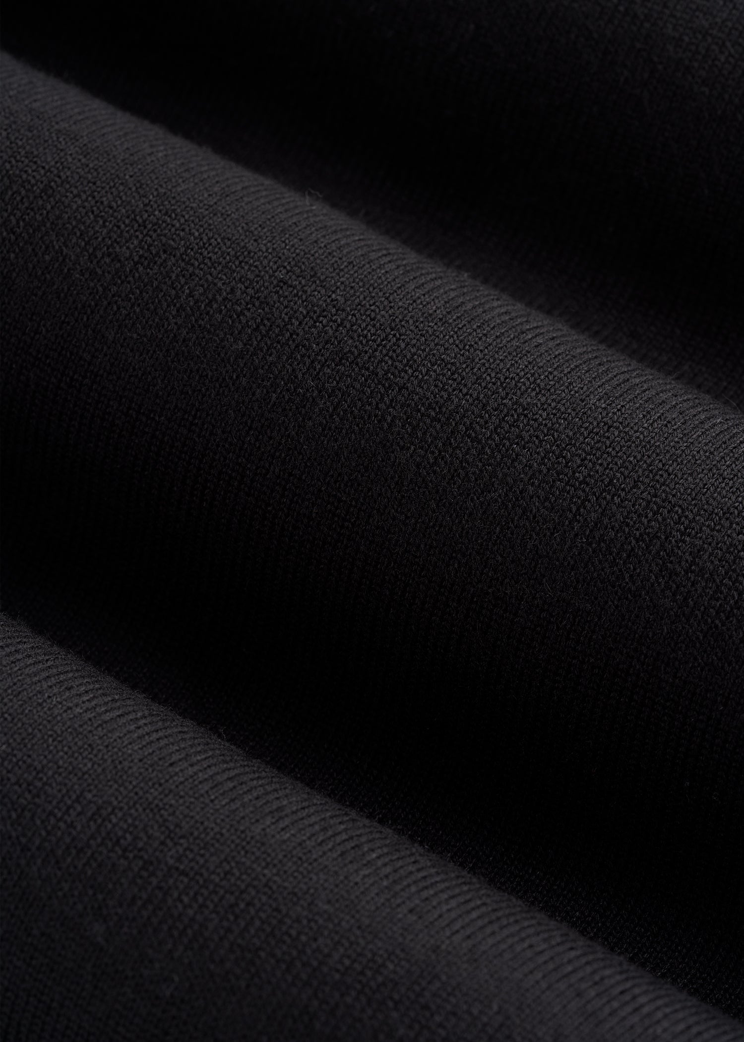 Linen Blend Knit Polo for Tall Men in Black