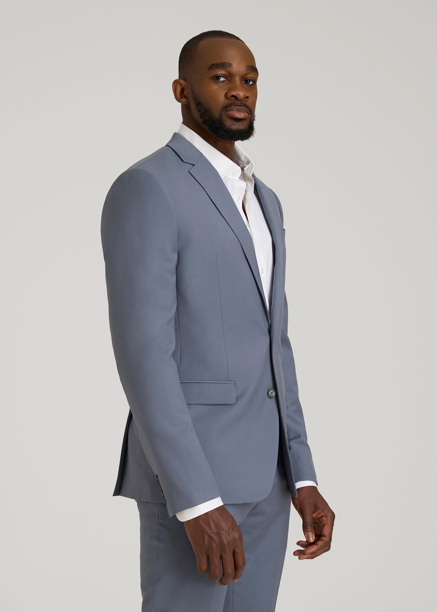 Suit Jacket for Tall Men in Blue Slate