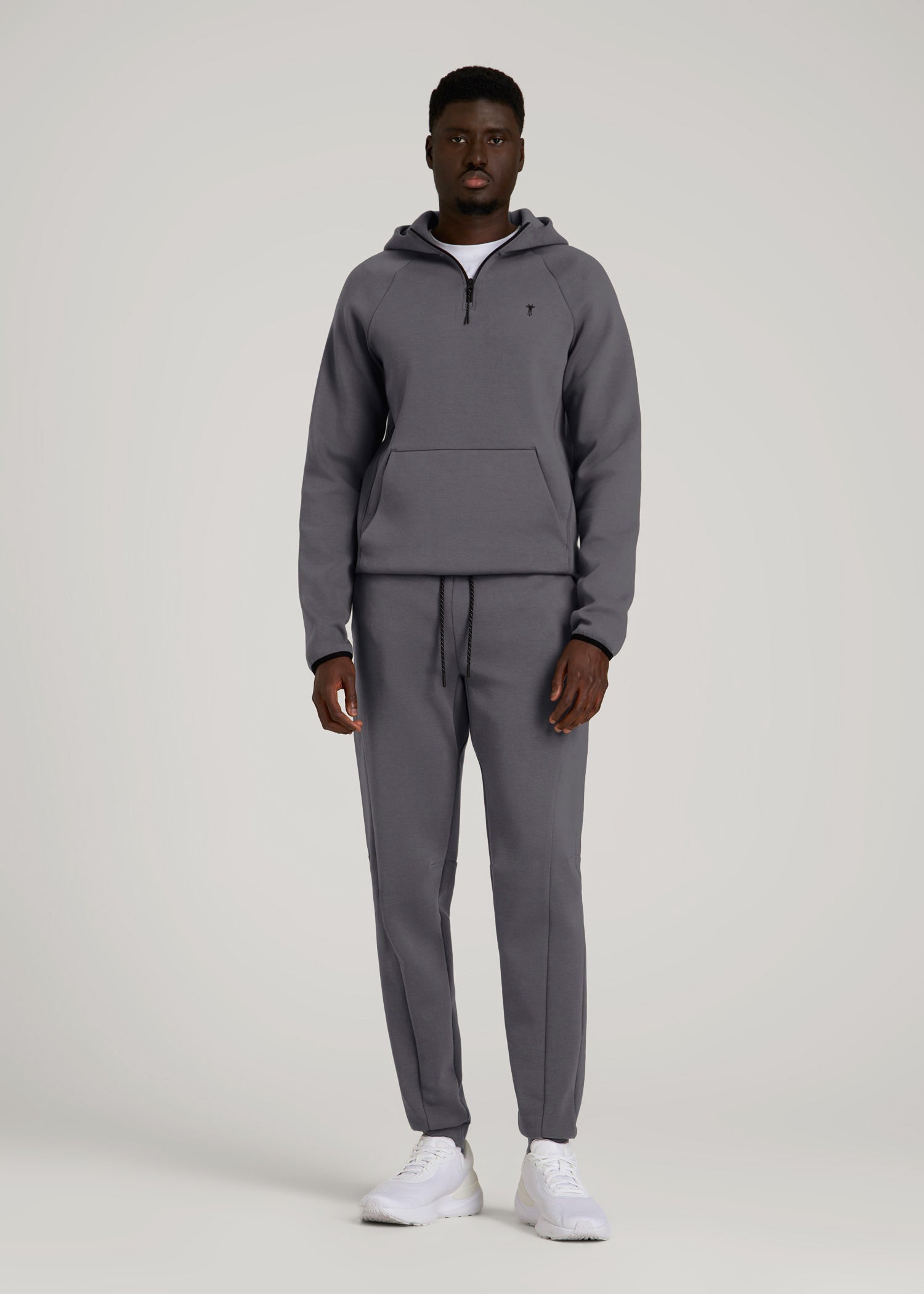 Tech Motion Fleece Joggers for Tall Men in Iron Grey