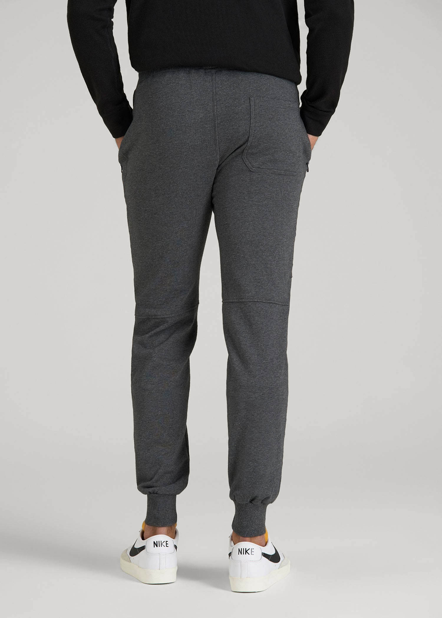 Wearever French Terry Joggers for Tall Men in Charcoal Mix