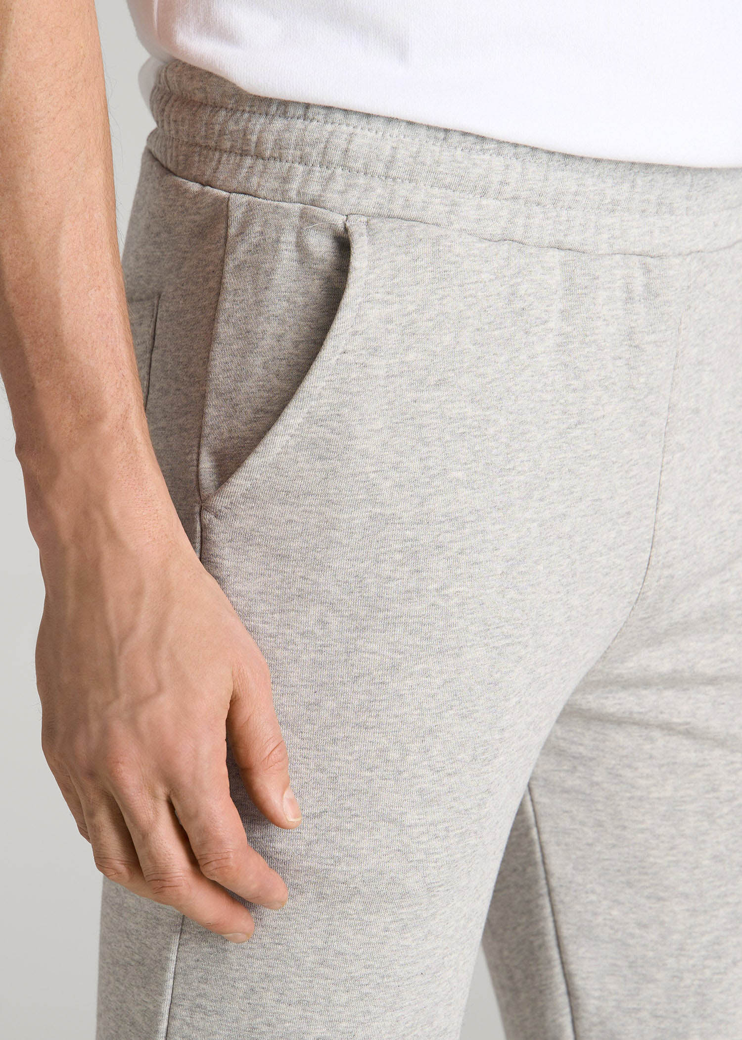 Wearever French Terry Sweatpants for Tall Men in Grey Mix