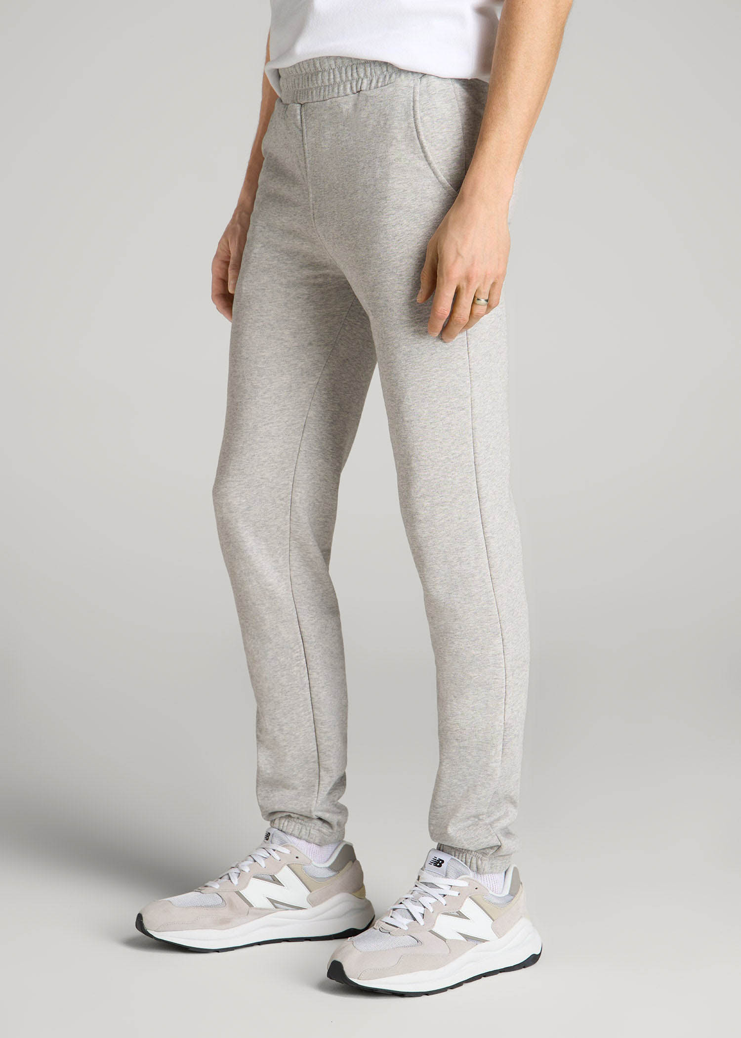 Wearever French Terry Sweatpants for Tall Men in Grey Mix