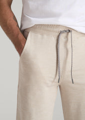 Weekender Stretch Lounge Joggers for Tall Men in Stone Heather