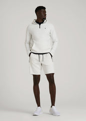 Tech Motion Fleece Shorts for Tall Men in Heather Frost