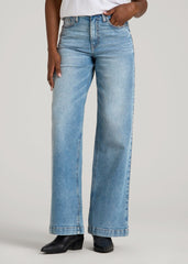 Luna High-Rise Wide-Leg Jeans for Tall Women in Heritage Faded