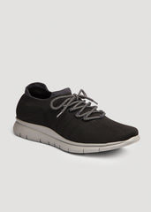 Knit Running Shoes for Tall Men in Black