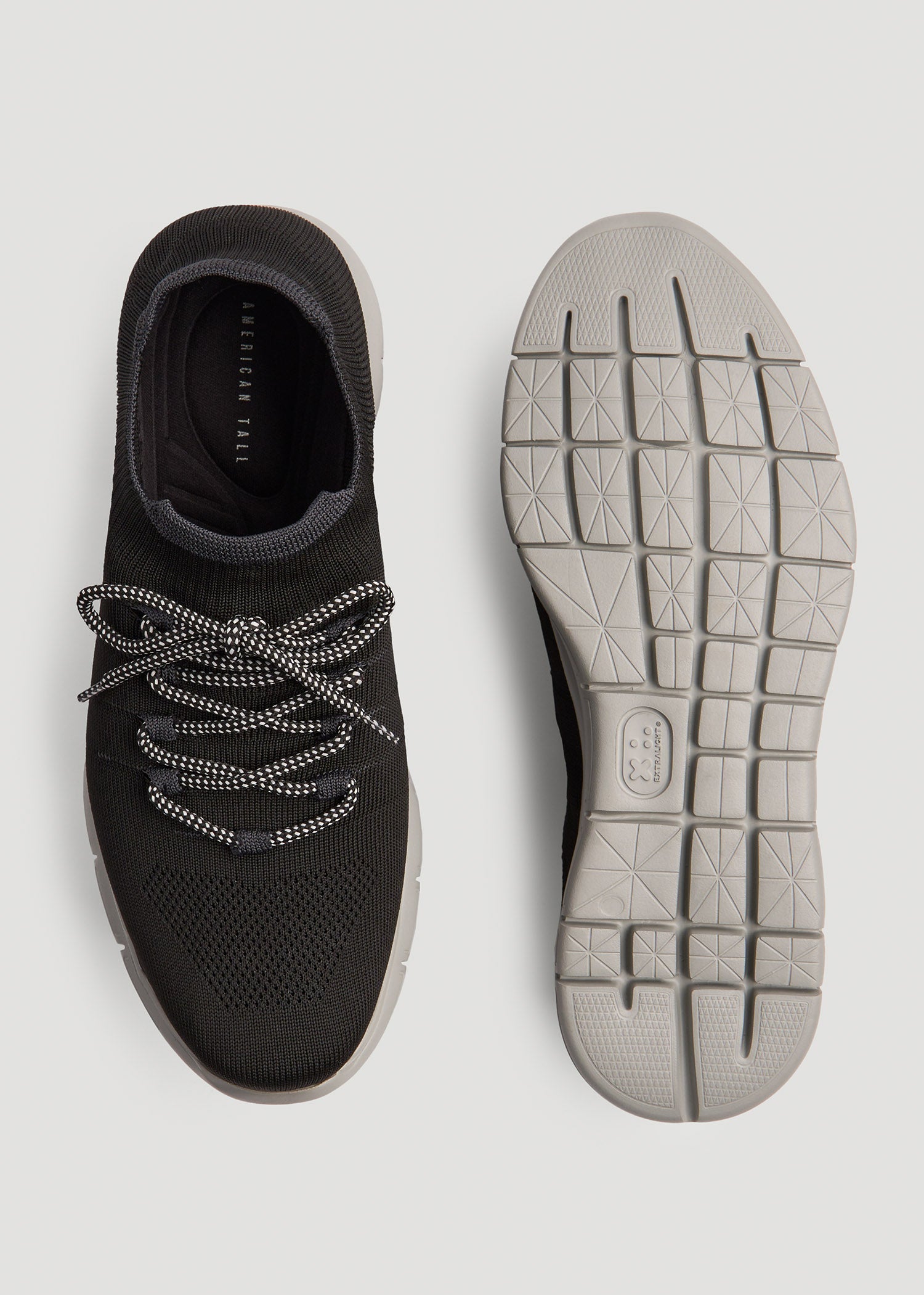 Knit Running Shoes for Tall Men in Black