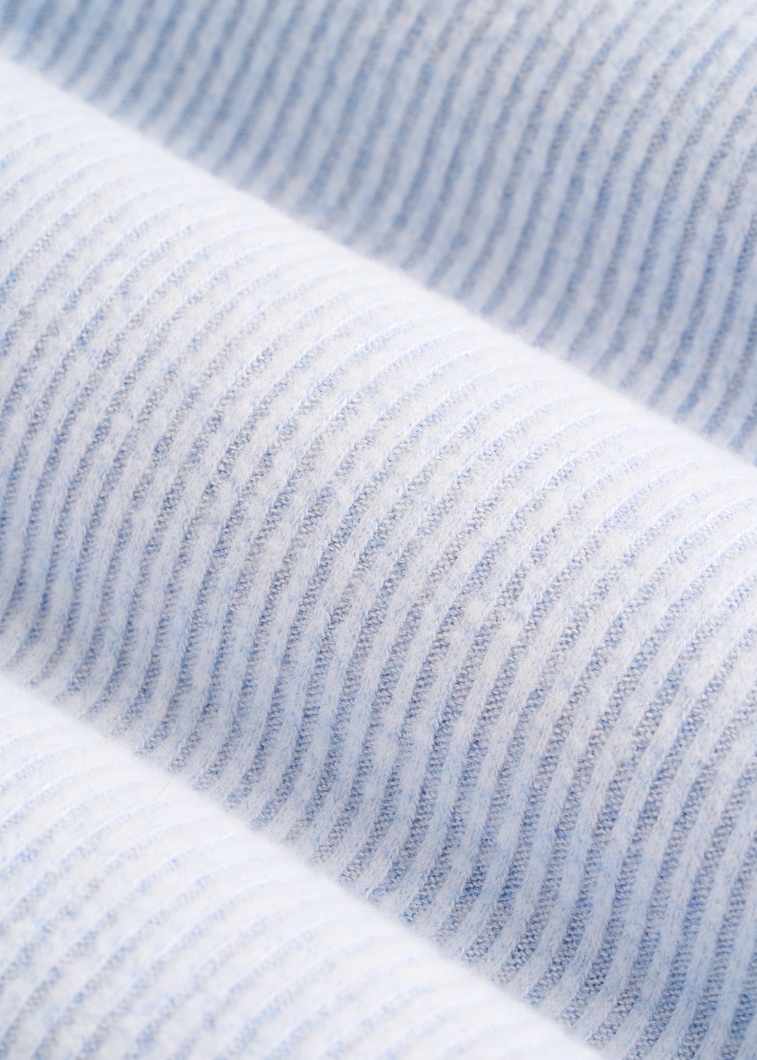 Ribbed Henley Lounge Top for Tall Women in Bluebird Mix