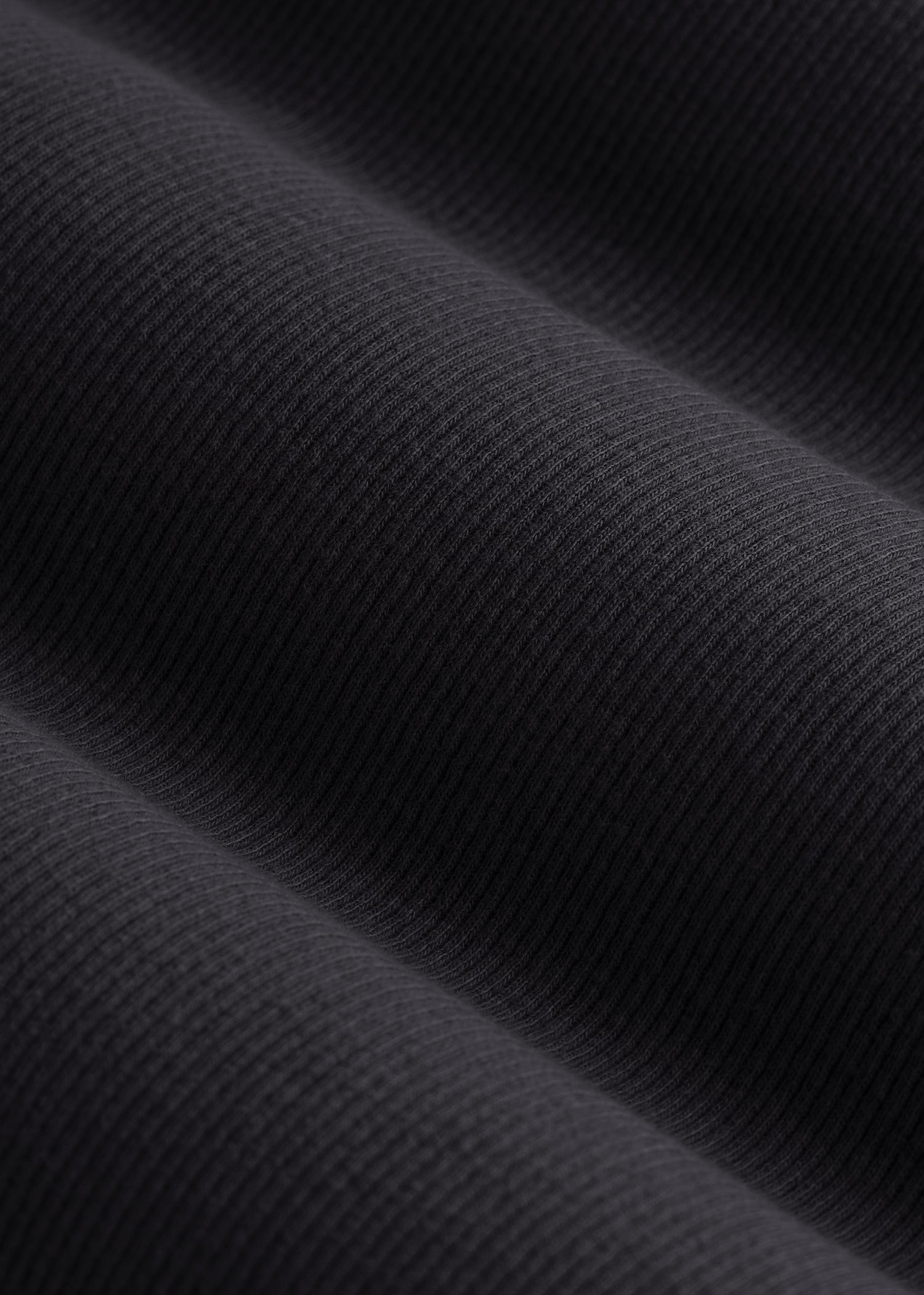 Short Sleeve Ribbed Crewneck T-Shirt for Tall Women in Black
