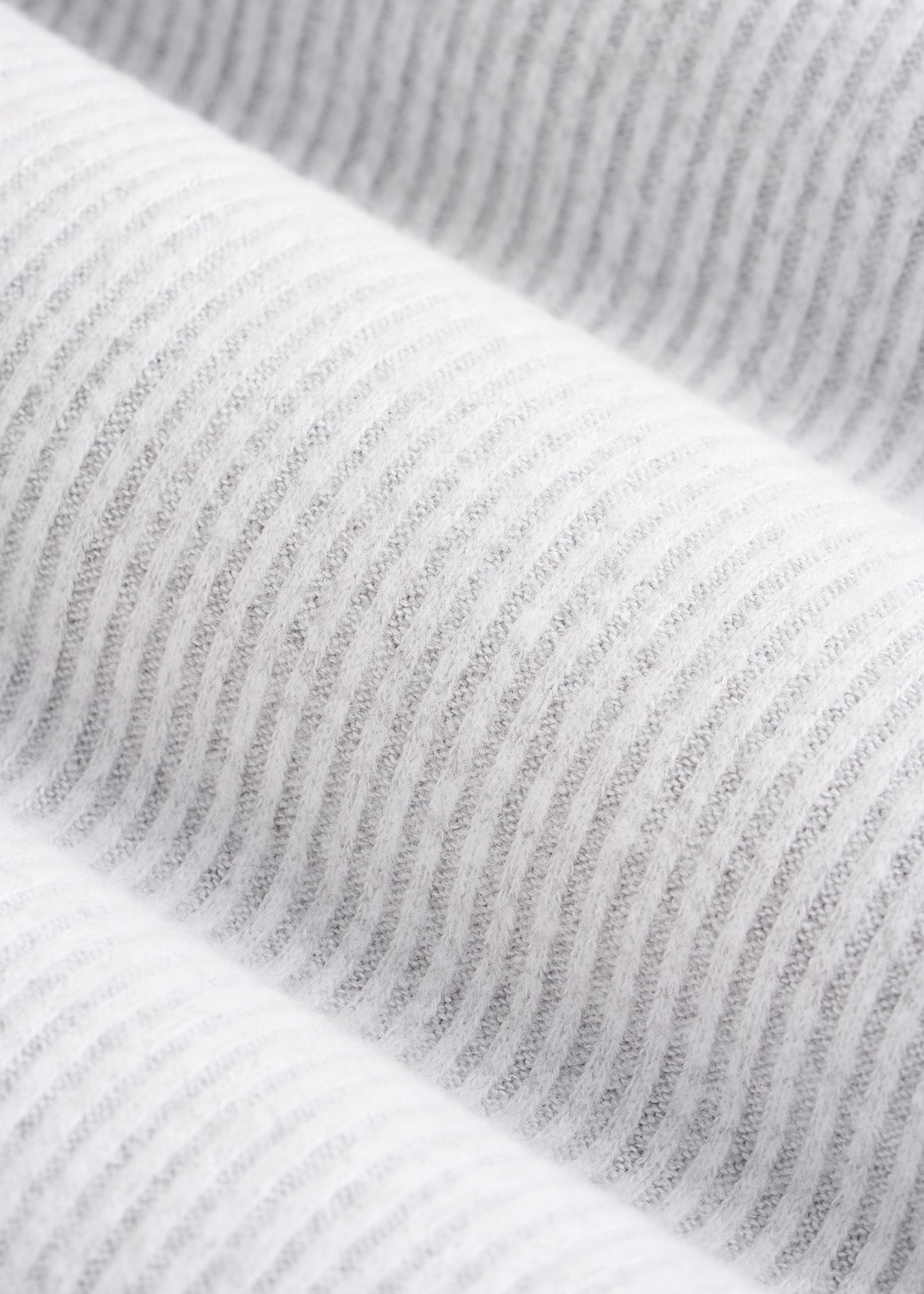 Ribbed Henley Lounge Top for Tall Women in Fog Grey Mix