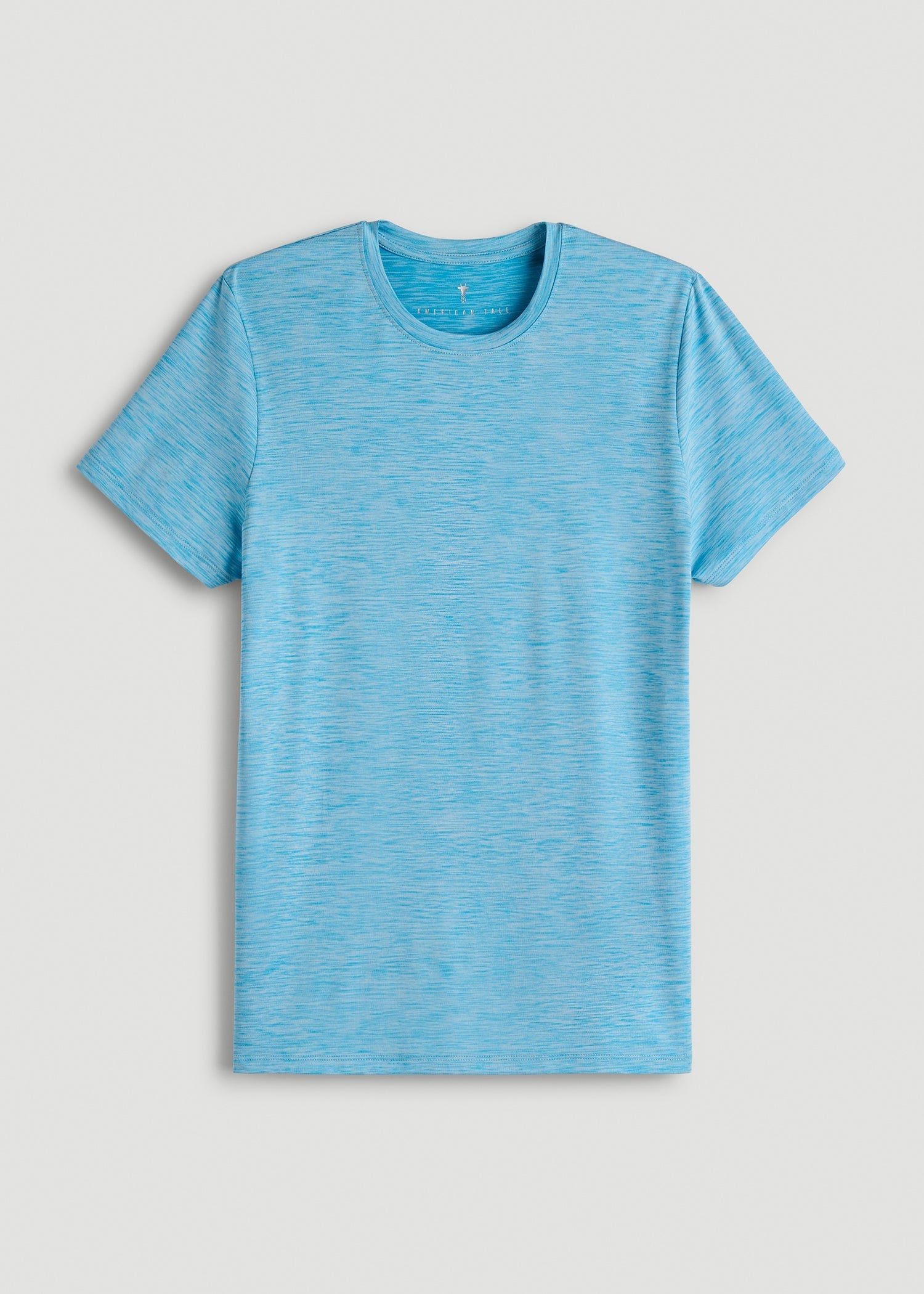 Short Sleeve Crewneck Tee for Tall Women in Spring Blue Mix