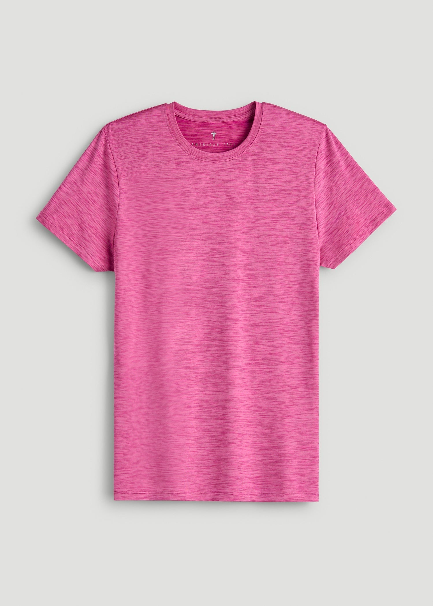 Short Sleeve Crewneck Tee for Tall Women in Magenta Mix