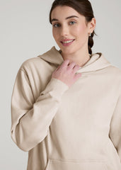 Wearever Fleece Relaxed Fit Hoodie for Tall Women in Shell
