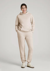 Wearever Fleece Relaxed Fit Hoodie for Tall Women in Shell