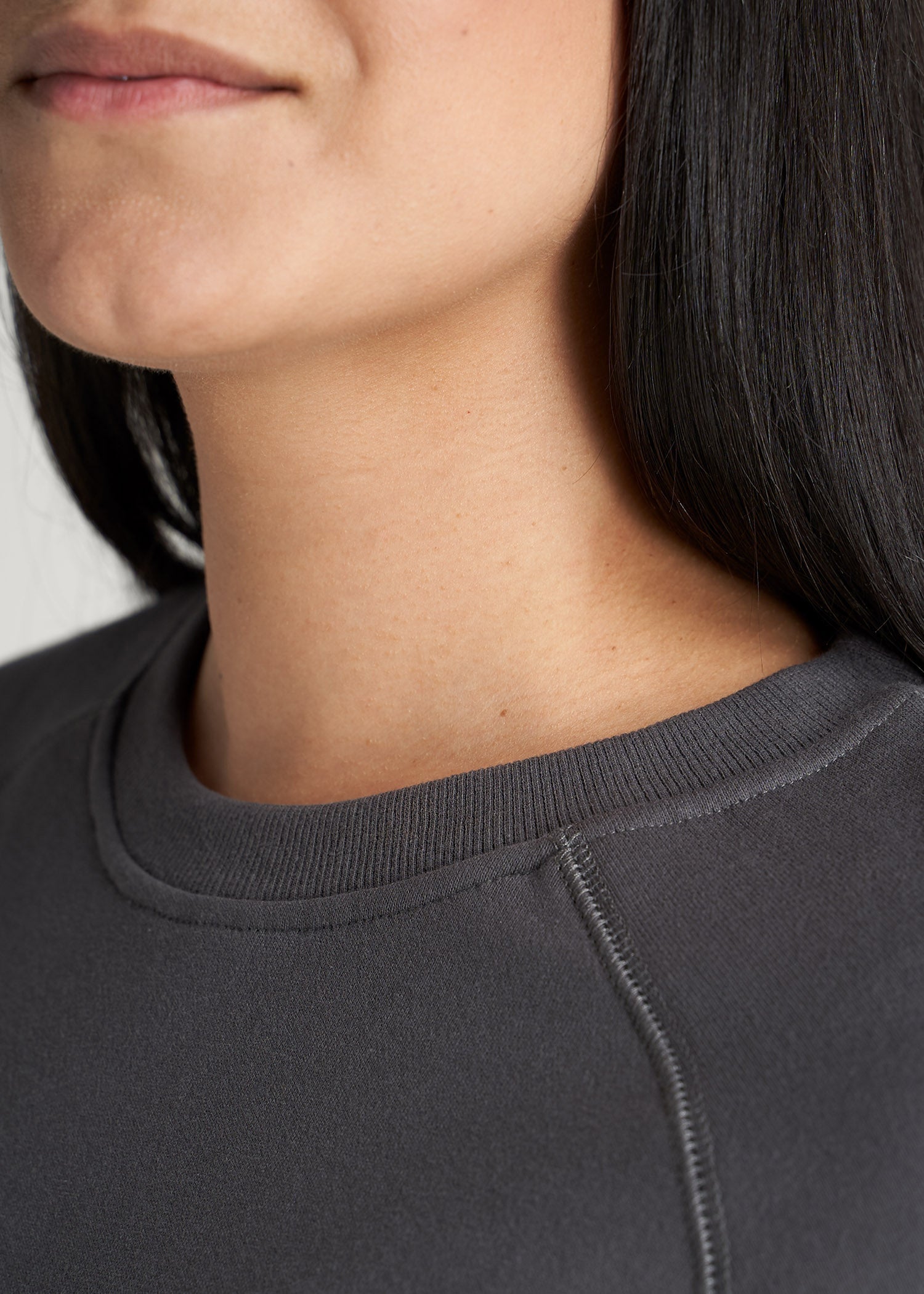 Wearever French Terry Crewneck Sweatshirt for Tall Women in Charcoal