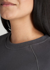 Wearever French Terry Crewneck Sweatshirt for Tall Women in Charcoal