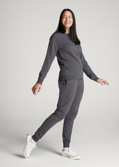 Wearever French Terry Crewneck Sweatshirt for Tall Women in Charcoal