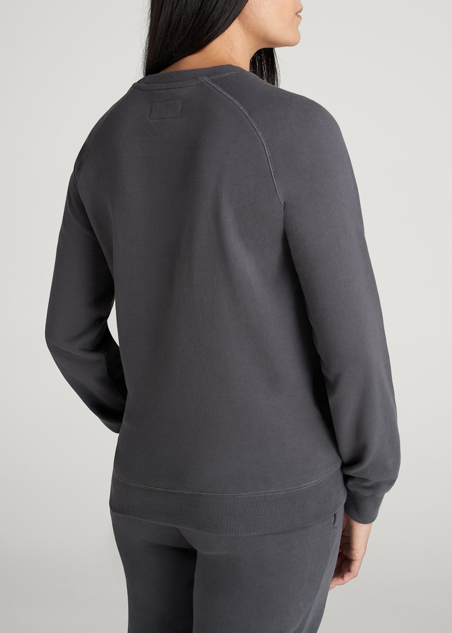Wearever French Terry Crewneck Sweatshirt for Tall Women in Charcoal