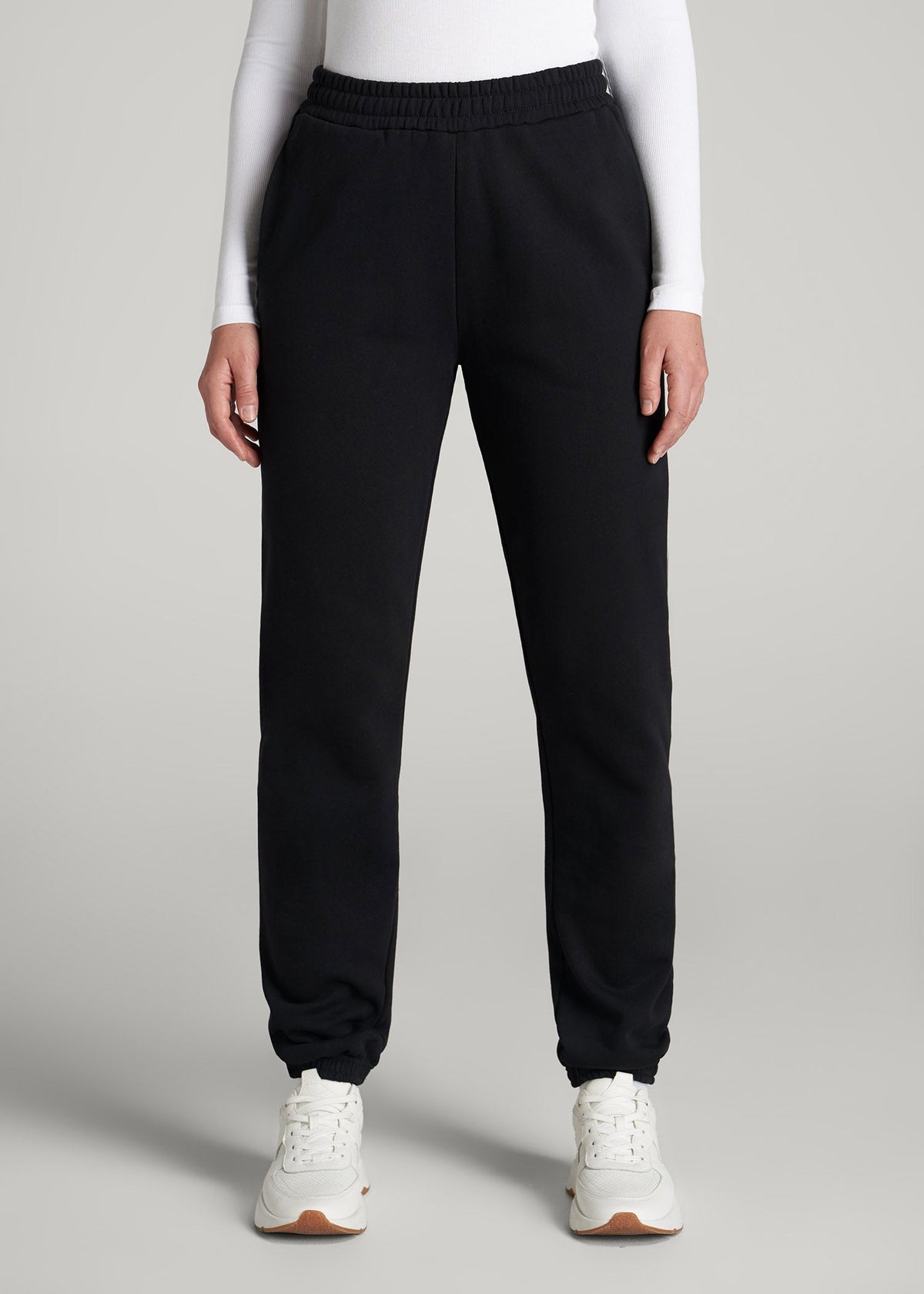 Wearever Fleece Relaxed Sweatpants for Tall Women in Black