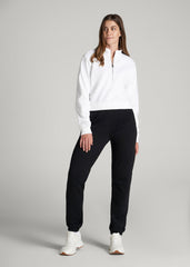 Wearever Fleece Relaxed Sweatpants for Tall Women in Black