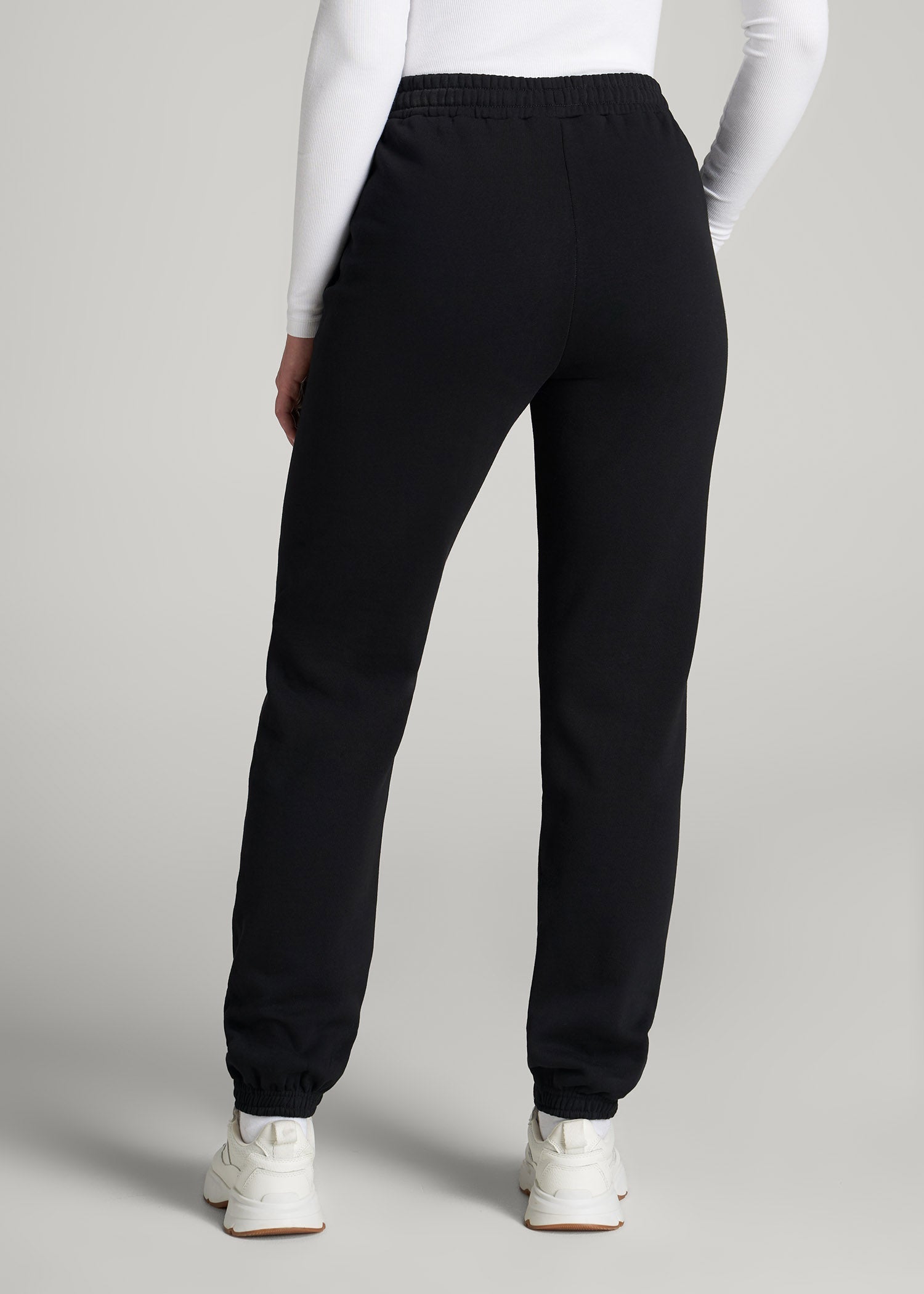 Wearever Fleece Relaxed Sweatpants for Tall Women in Black