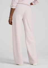 Pull-On Tie Waist Wide Leg Pants for Tall Women in Grey Lilac