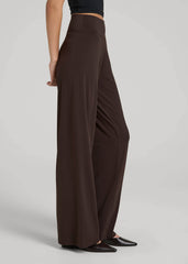 Pull-On Breezy Wide Leg Pants for Tall Women in Espresso