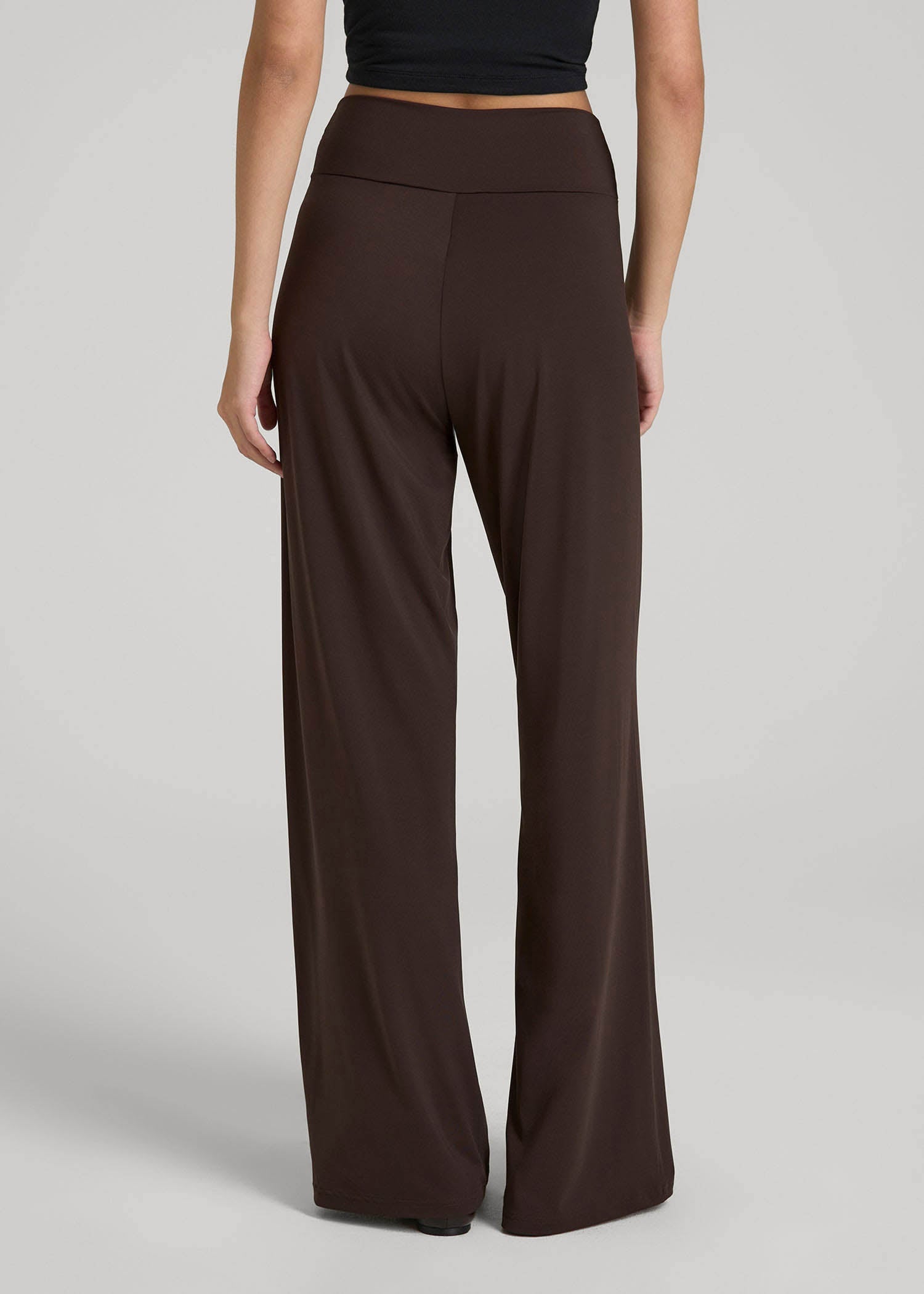 Pull-On Breezy Wide Leg Pants for Tall Women in Espresso