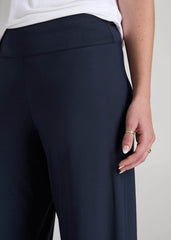 Pull-On Breezy Wide Leg Pants for Tall Women in Navy