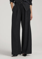 Relaxed Pull-On Pants for Tall Women in Vintage Black