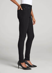 Sarah Mid-Rise Skinny Jeans for Tall Women in Black