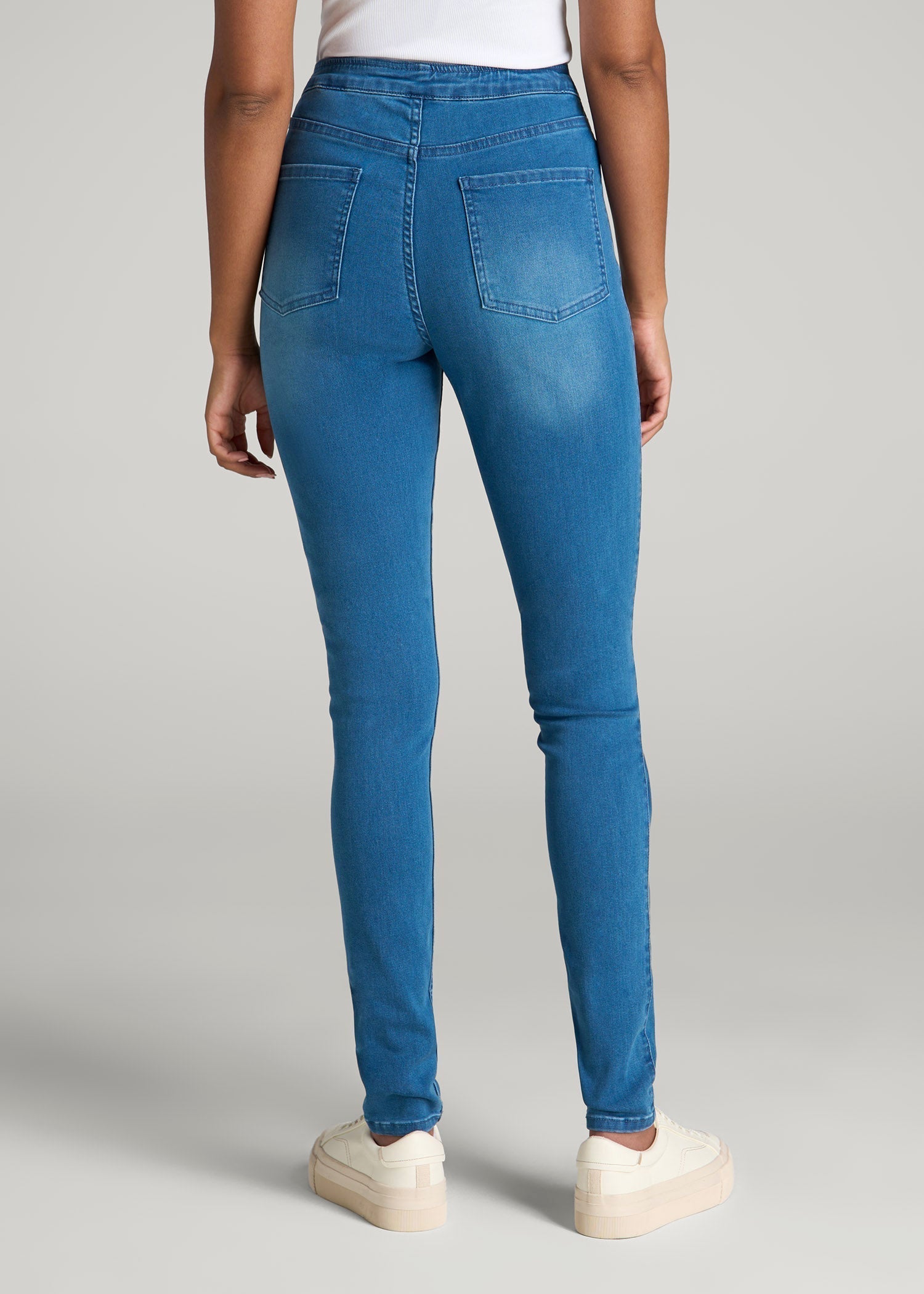 Jeggings for Tall Women in Classic Mid Blue