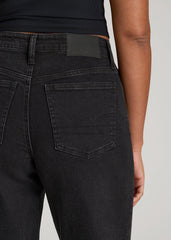 Luna High-Rise Wide-Leg Jeans for Tall Women in Onyx Black Wash