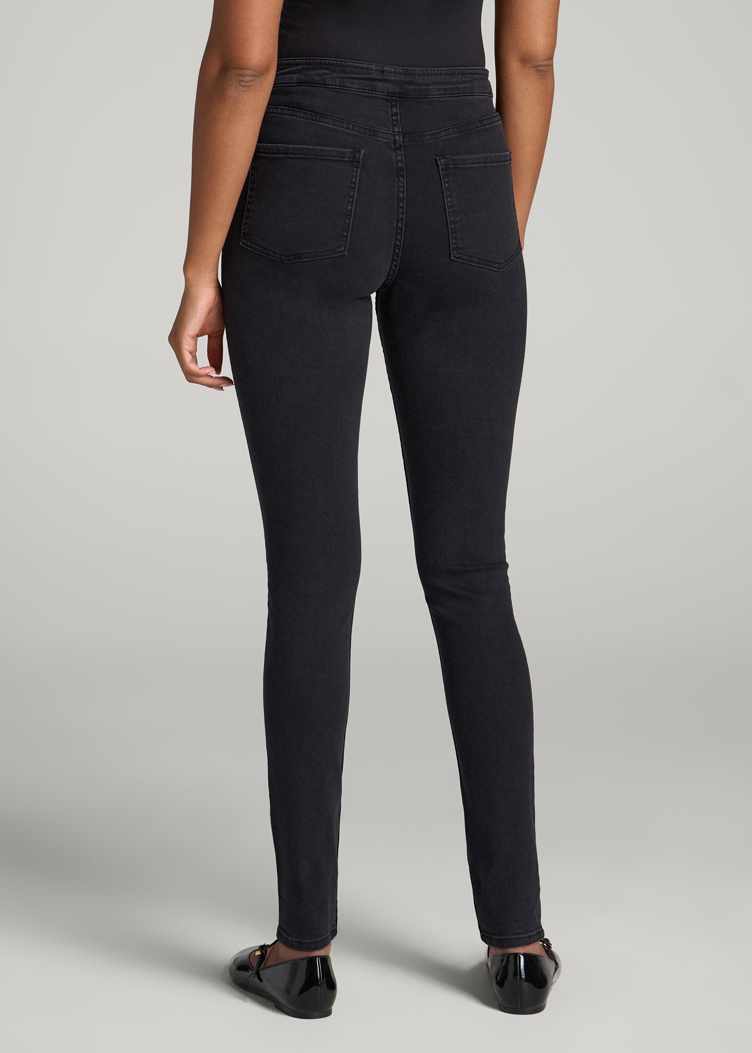 Jeggings for Tall Women in Washed Black