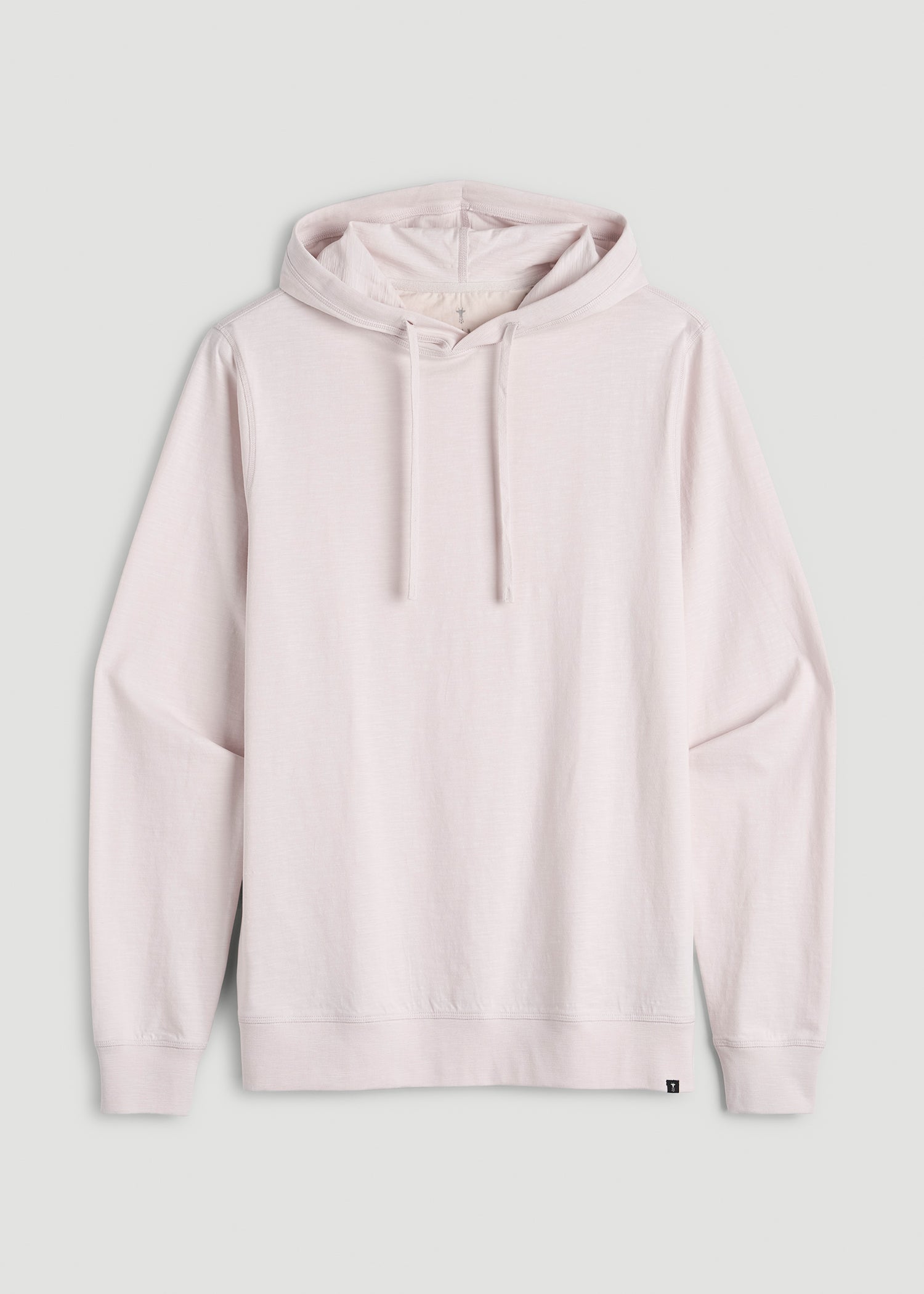 Sunwashed Slub Pullover Hoodie for Tall Men in Grey Lilac