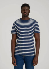 REGULAR-FIT Striped Tee for Tall Men in Navy And White