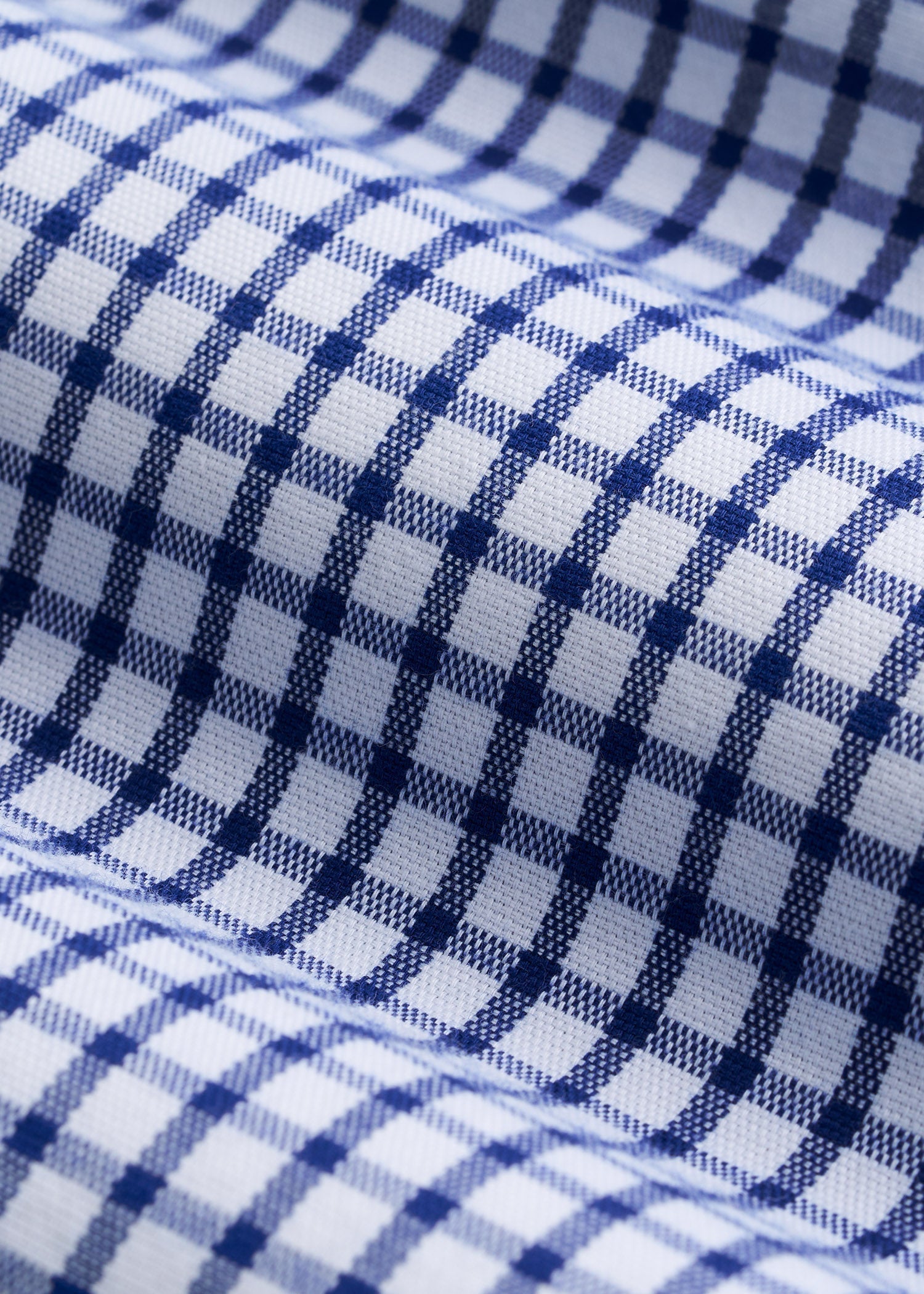 Oskar Easy Care Dress Shirt for Tall Men in Bright Blue Grid