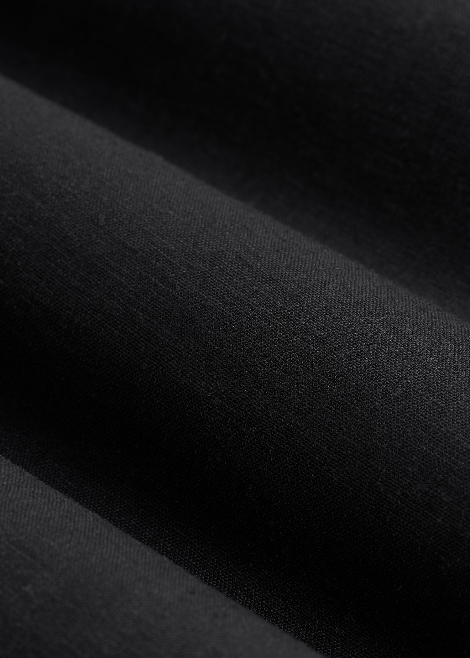 Linen Popover Shirt for Tall Men in Black