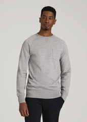 Wearever 2.0 French Terry Crewneck Sweatshirt for Tall Men in Heathered Grey