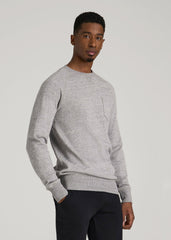 Wearever 2.0 French Terry Crewneck Sweatshirt for Tall Men in Heathered Grey