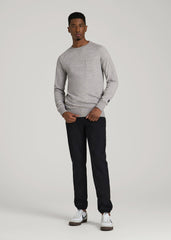 Wearever 2.0 French Terry Crewneck Sweatshirt for Tall Men in Heathered Grey