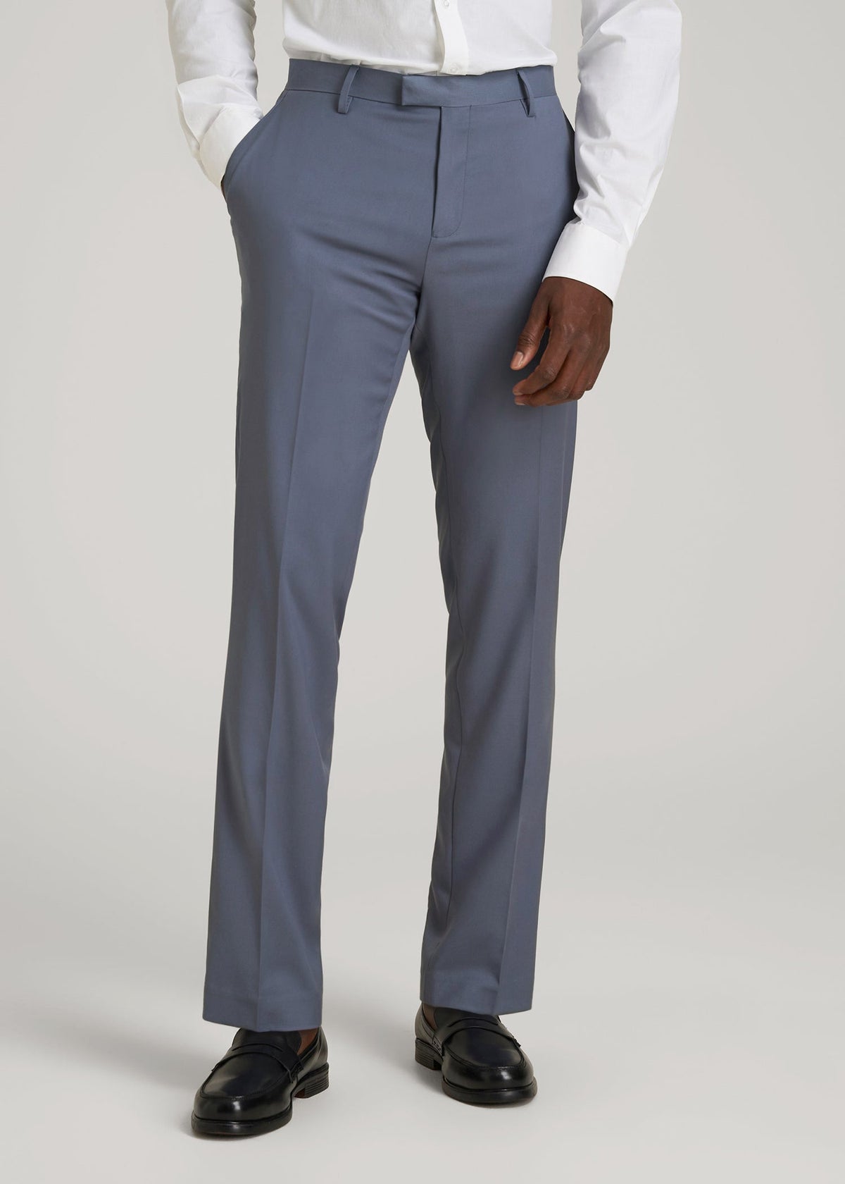 Suit Trousers for Tall Men in Blue Slate