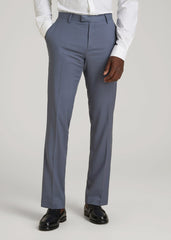 Suit Trousers for Tall Men in Blue Slate