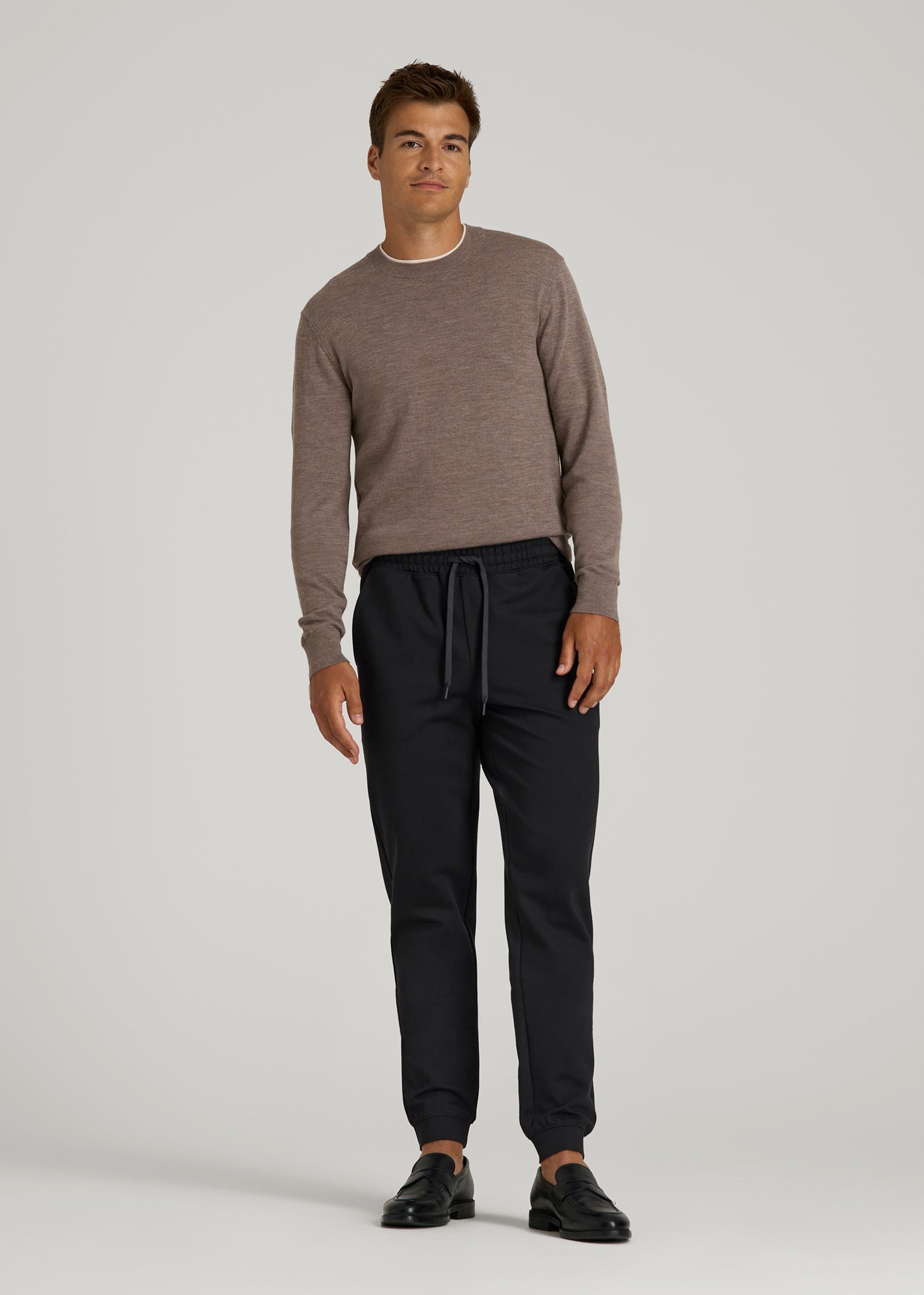 Soft Flex Ponte Jogger for Tall Men in Black