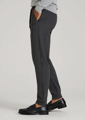 Soft Flex Ponte Jogger for Tall Men in Dark Charcoal Heather