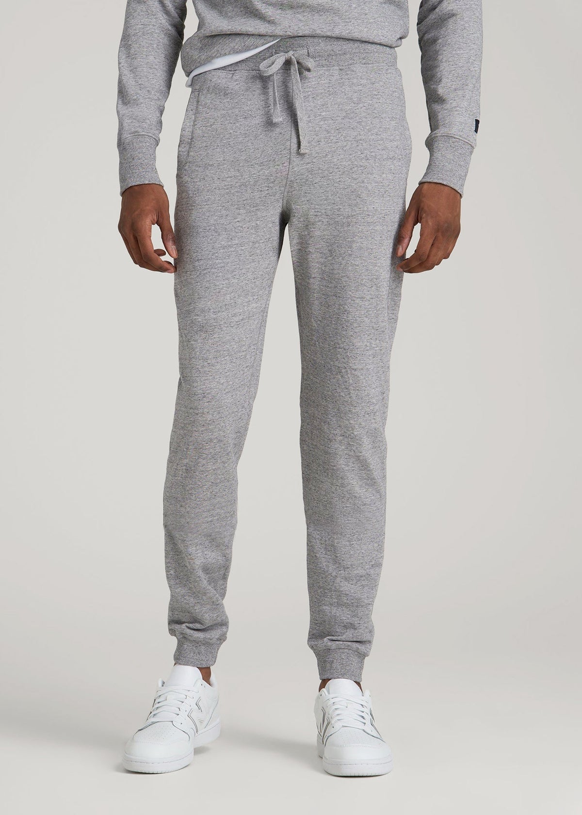 Wearever 2.0 French Terry Joggers for Tall Men in Heathered Grey